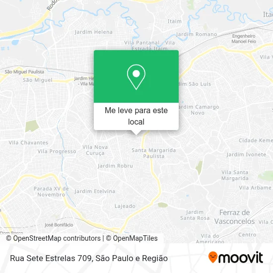 Rua Sete Estrelas 709 mapa