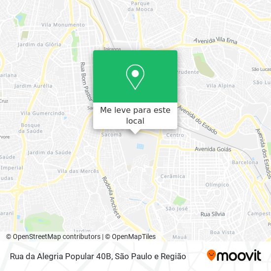 Rua da Alegria Popular 40B mapa