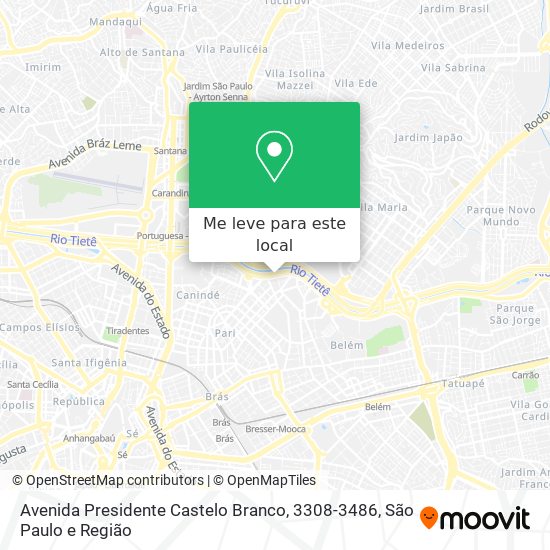 Avenida Presidente Castelo Branco, 3308-3486 mapa