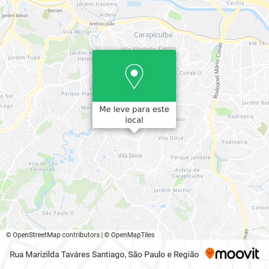 Rua Marizilda Taváres Santiago mapa