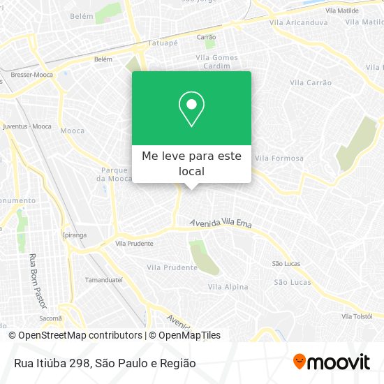 Rua Itiúba 298 mapa