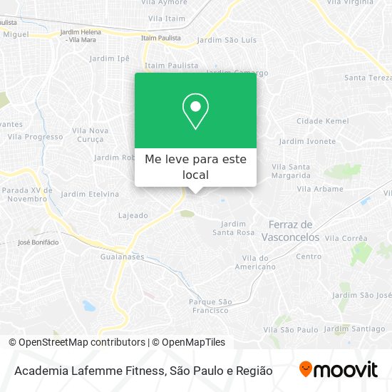 Academia Lafemme Fitness mapa