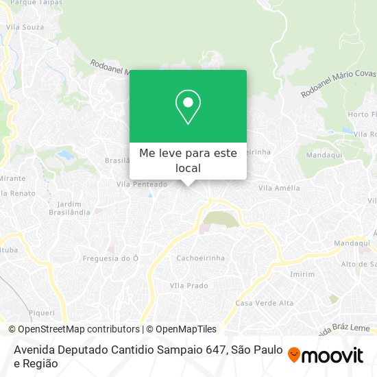 Avenida Deputado Cantidio Sampaio 647 mapa