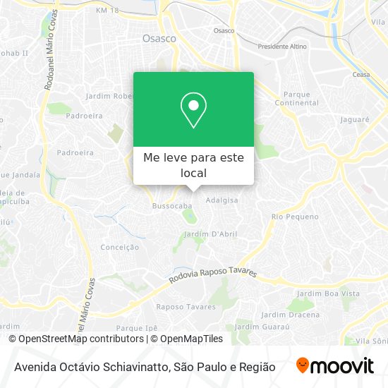 Avenida Octávio Schiavinatto mapa