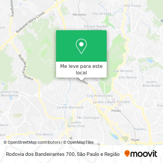 Rodovia dos Bandeirantes 700 mapa