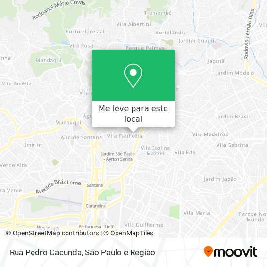 Rua Pedro Cacunda mapa