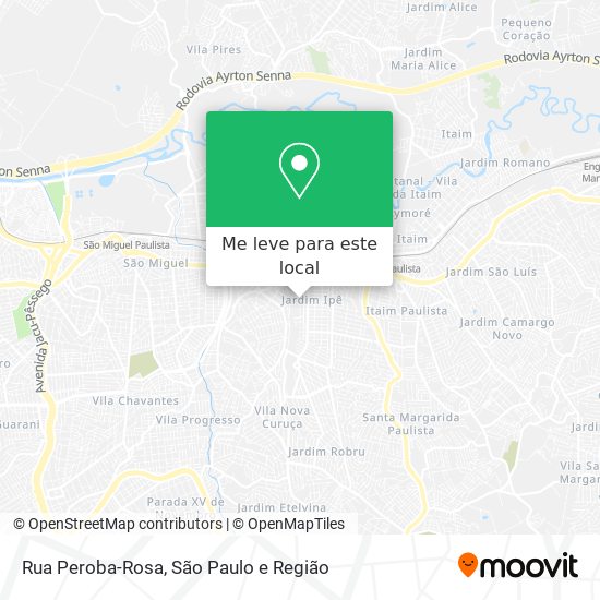 Rua Peroba-Rosa mapa