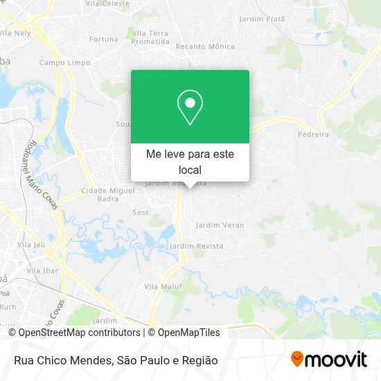 Rua Chico Mendes mapa