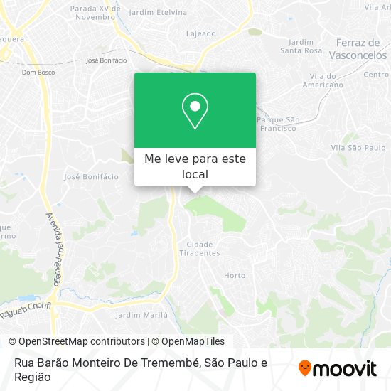 Rua Barão Monteiro De Tremembé mapa