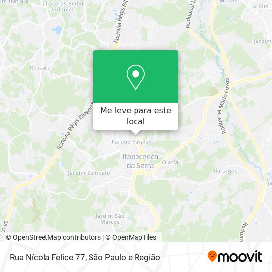 Rua Nícola Felice 77 mapa