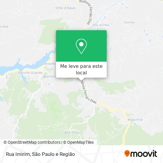 Rua Imirim mapa