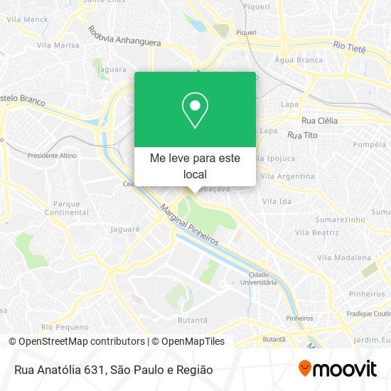 Rua Anatólia 631 mapa