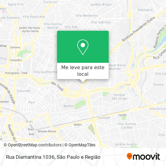 Rua Diamantina 1036 mapa