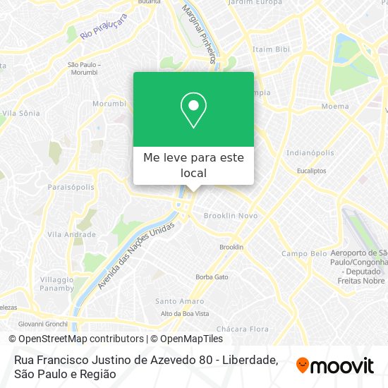 Rua Francisco Justino de Azevedo 80 - Liberdade mapa