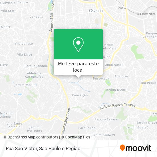 Rua São Victor mapa