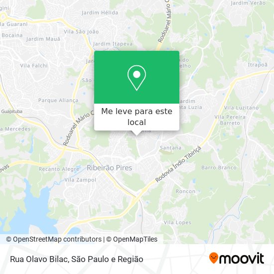 Rua Olavo Bilac mapa