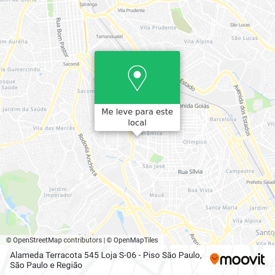 Alameda Terracota 545 Loja S-06 - Piso São Paulo mapa