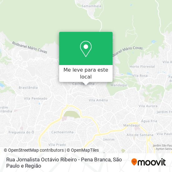 Rua Jornalista Octávio Ribeiro - Pena Branca mapa