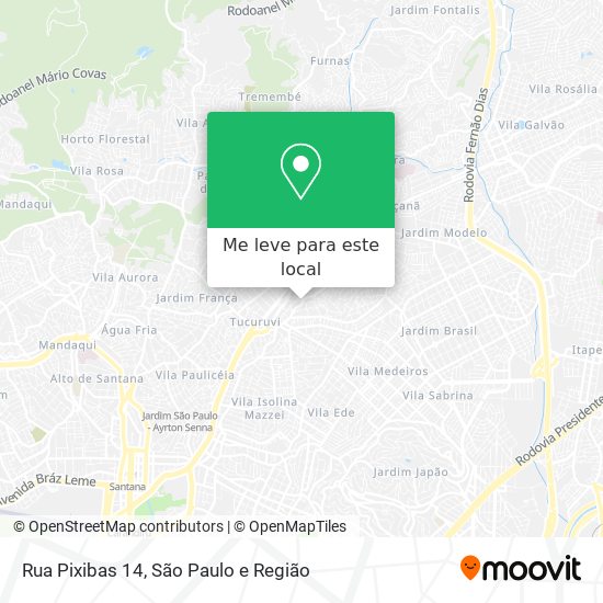 Rua Pixibas 14 mapa