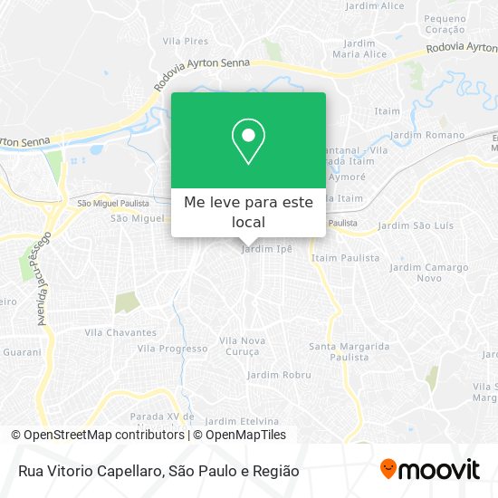 Rua Vitorio Capellaro mapa