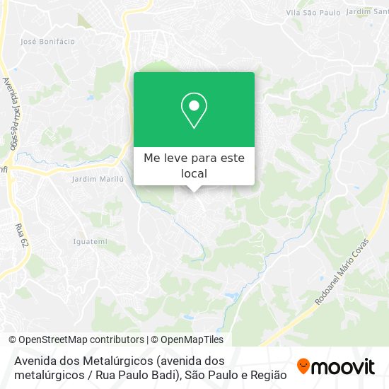 Avenida dos Metalúrgicos (avenida dos metalúrgicos / Rua Paulo Badi) mapa