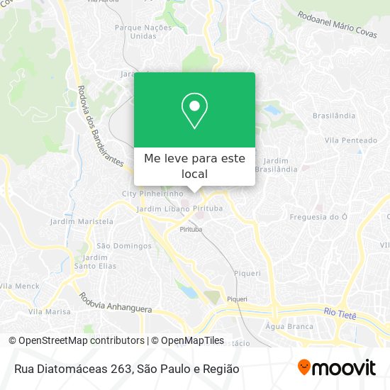 Rua Diatomáceas 263 mapa