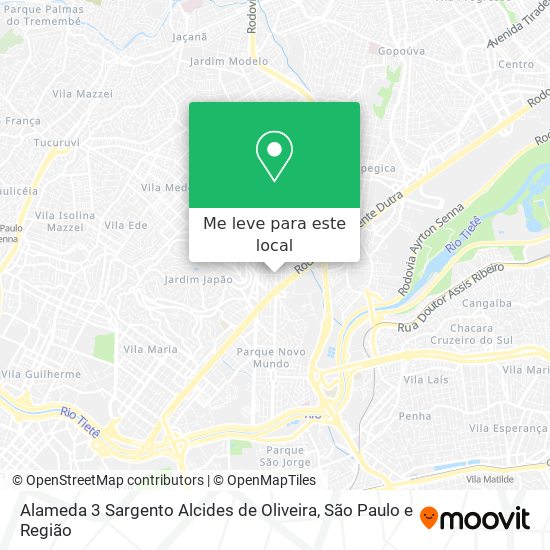 Alameda 3 Sargento Alcides de Oliveira mapa