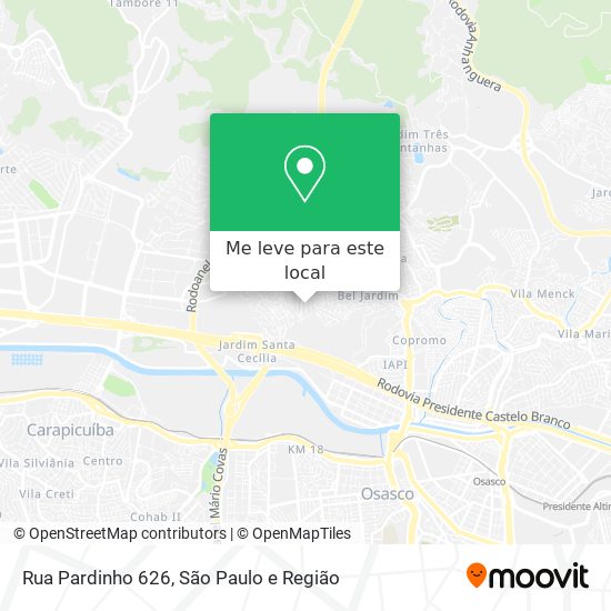 Rua Pardinho 626 mapa