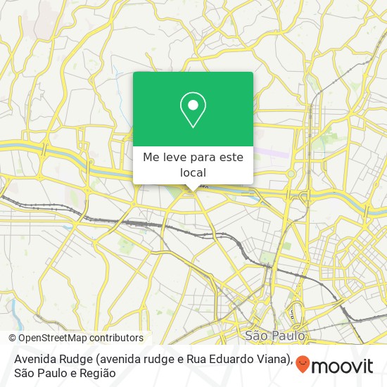Avenida Rudge (avenida rudge e Rua Eduardo Viana), Santa Cecília São Paulo-SP mapa