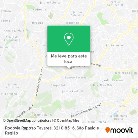 Rodovia Raposo Tavares, 8210-8516 mapa