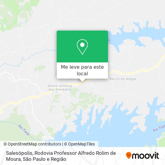 Salesópolis, Rodovia Professor Alfredo Rolim de Moura mapa