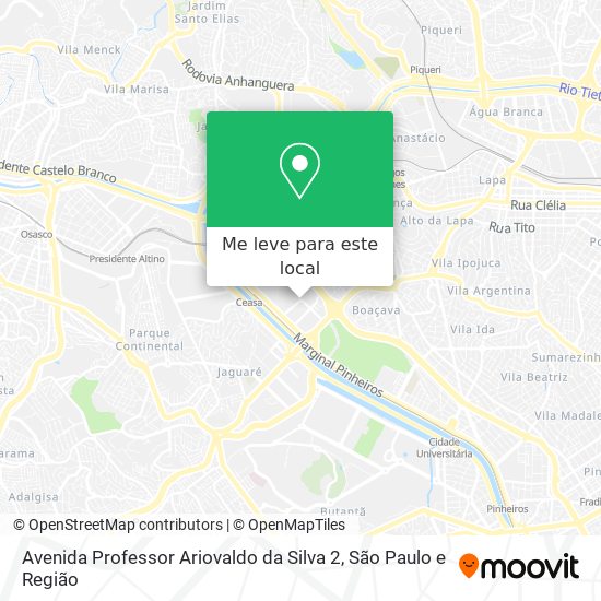 Avenida Professor Ariovaldo da Silva 2 mapa