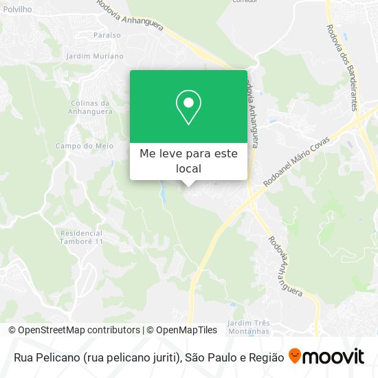 Rua Pelicano (rua pelicano juriti) mapa