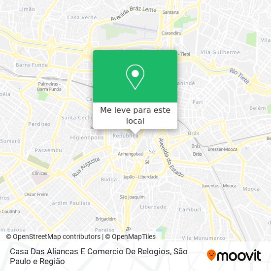 Casa Das Aliancas E Comercio De Relogios mapa