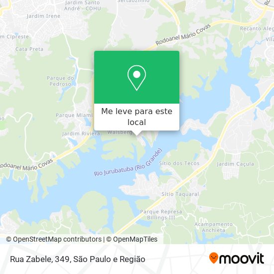 Rua Zabele, 349 mapa
