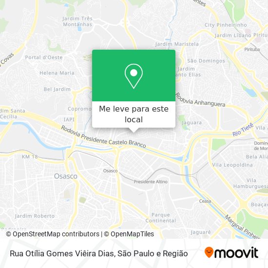 Rua Otília Gomes Viêira Dias mapa