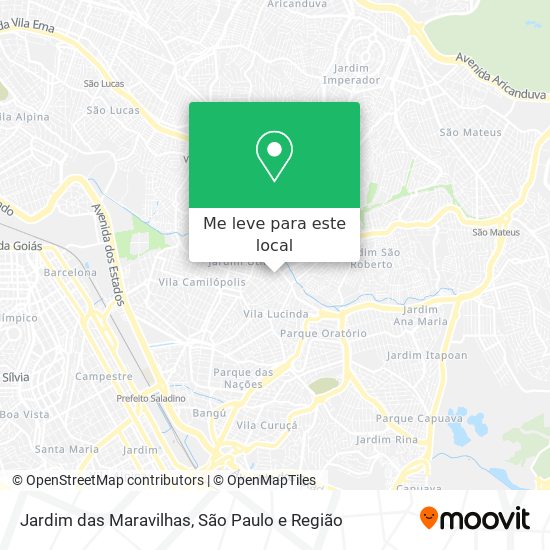 Jardim das Maravilhas mapa