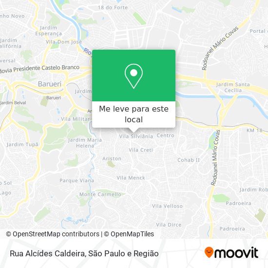Rua Alcídes Caldeira mapa