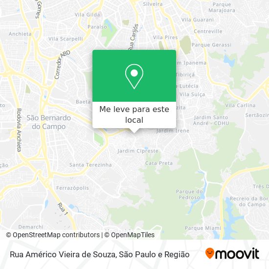 Rua Américo Vieira de Souza mapa