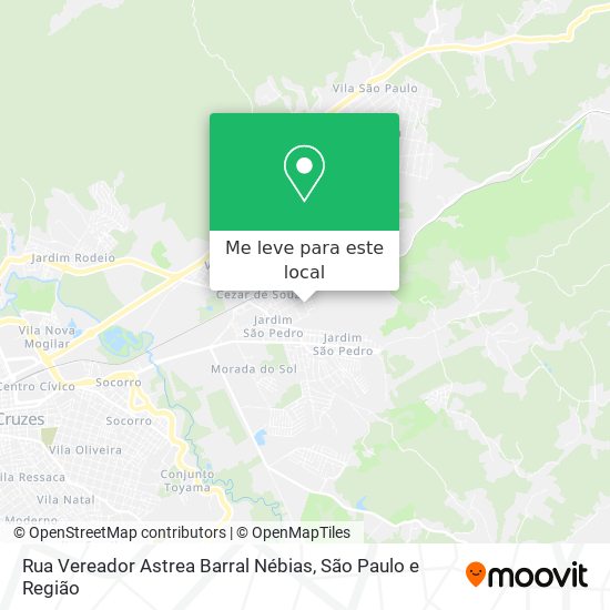 Rua Vereador Astrea Barral Nébias mapa