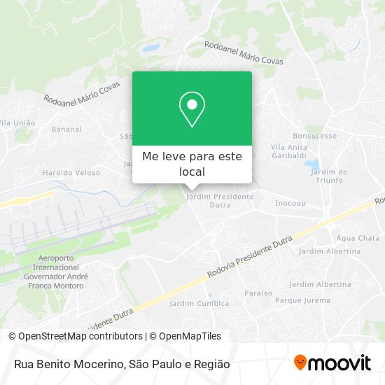 Rua Benito Mocerino mapa