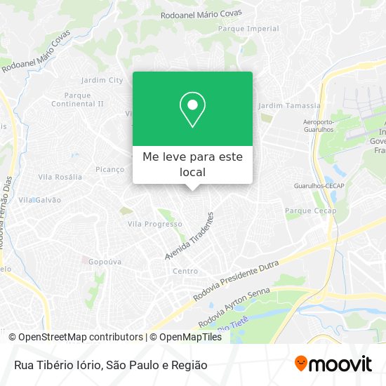 Rua Tibério Iório mapa