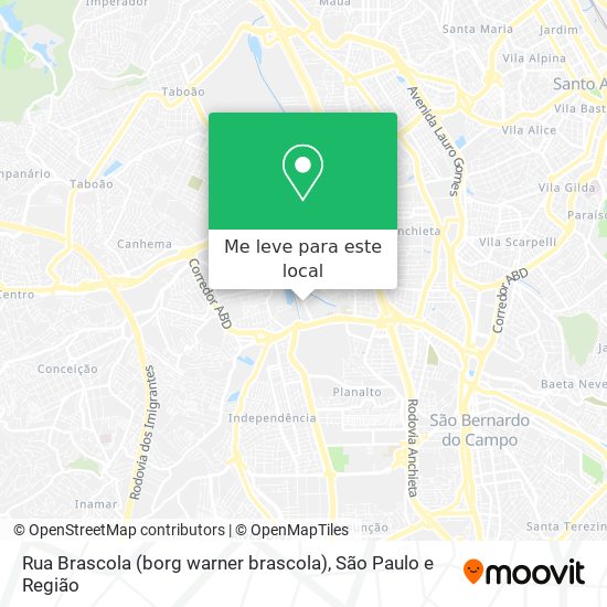 Rua Brascola (borg warner brascola) mapa