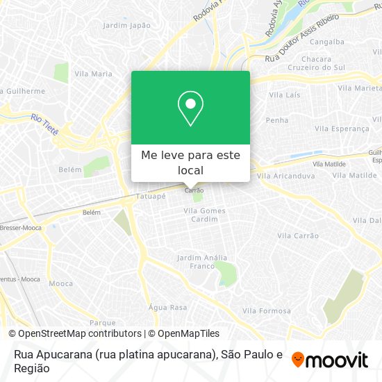 Rua Apucarana (rua platina apucarana) mapa
