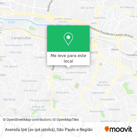 Avenida Ipê (av ipê jatobá) mapa