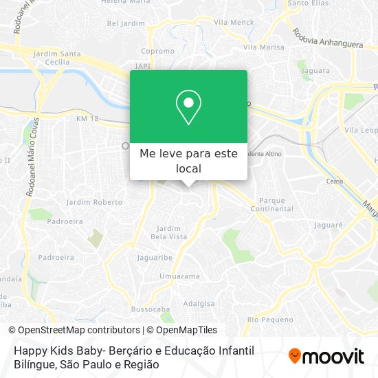 Happy Kids Baby- Berçário e Educação Infantil Bilíngue mapa