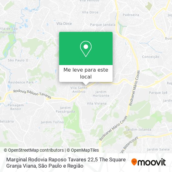 Marginal Rodovia Raposo Tavares 22,5 The Square Granja Viana mapa