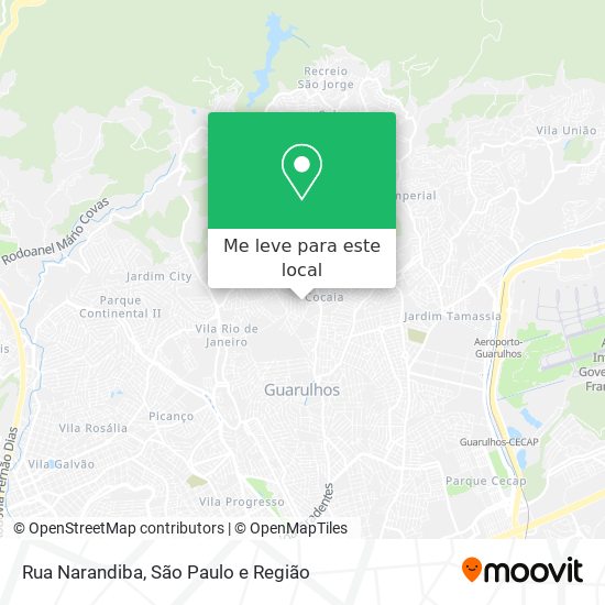 Rua Narandiba mapa