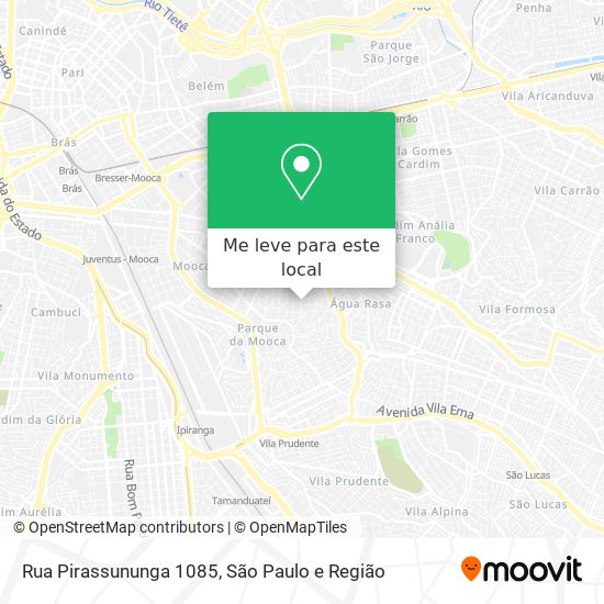 Rua Pirassununga 1085 mapa