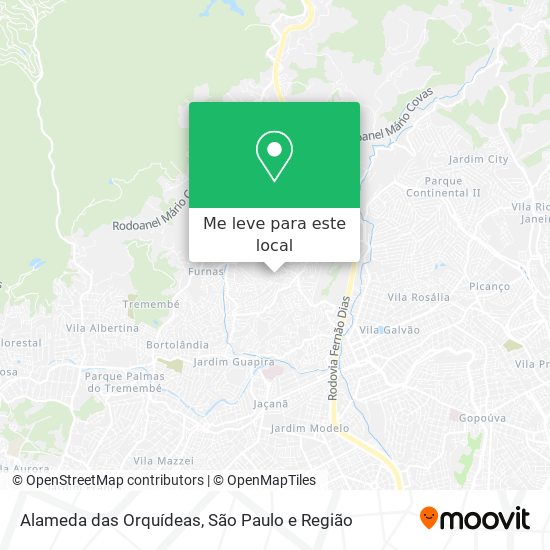 Alameda das Orquídeas mapa